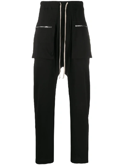 Shop Rick Owens Drkshdw Drawstring Waist Trousers In Black