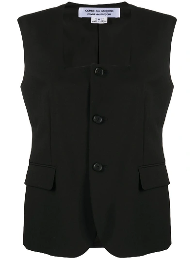 Shop Comme Des Garçons Comme Des Garçons Boxy Fit Waistcoat In Black