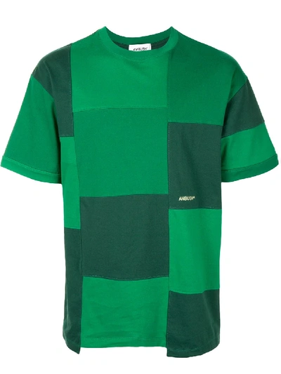 Shop Ambush Patchwork Short-sleeve T-shirt In Green