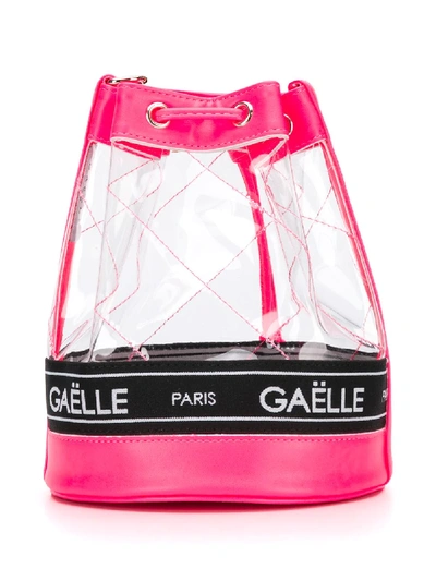 Shop Gaelle Paris Diamond Stitch Pvc Bucket Bag In Pink