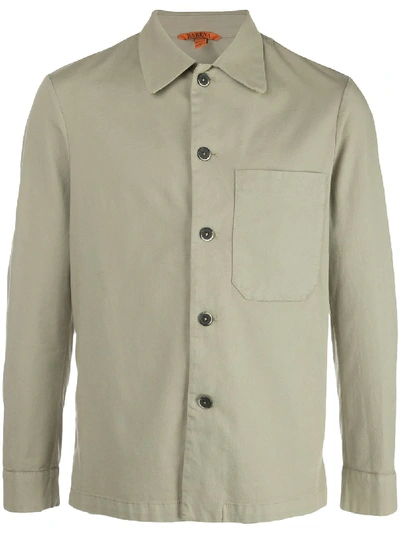 Shop Barena Venezia Cedrone Chest Pocket Shirt Jacket In Green