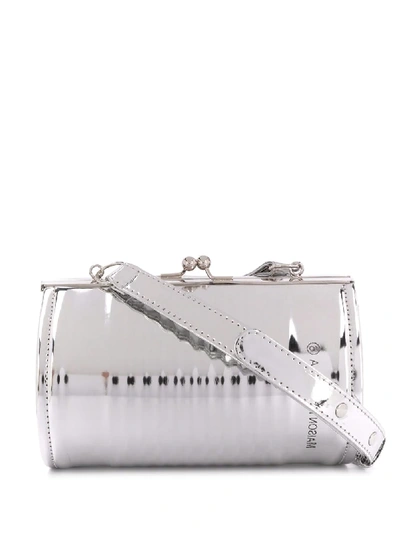 Shop Mm6 Maison Margiela Metallic Tin Crossbody Bag In T9002 Silver
