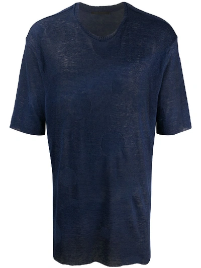 Daniel Andresen Short-sleeved Sweater In Blue
