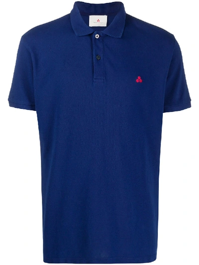 Shop Peuterey Short-sleeved Polo Top In Blue