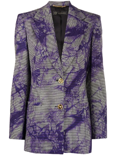 TIE-DYE HOUNDSTOOTH BLAZER