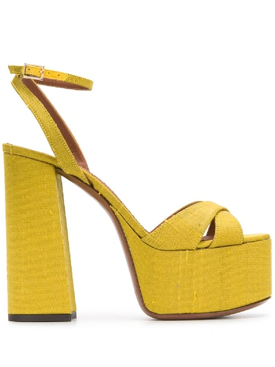 Shop L'autre Chose Chunky-heel Platform Sandals In Green