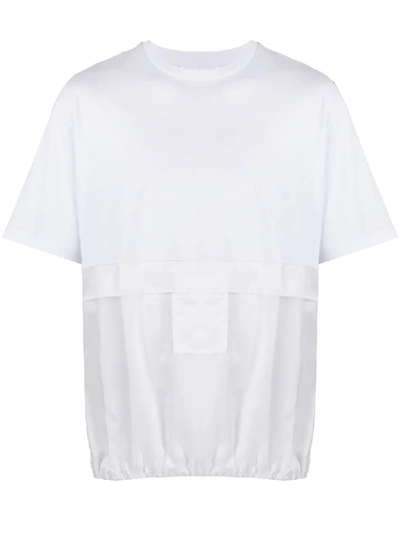 Shop Neil Barrett Contrast Panel T-shirt In White