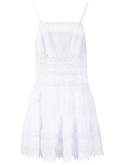 Shop Charo Ruiz Crochet Flared Short Dress In White