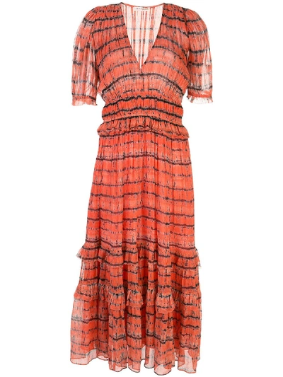 ELODIE STRIPED PRINT DRESS