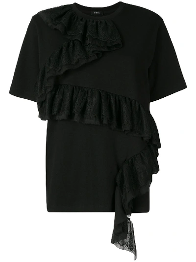 RUFFLE LACE-DETAIL TOP