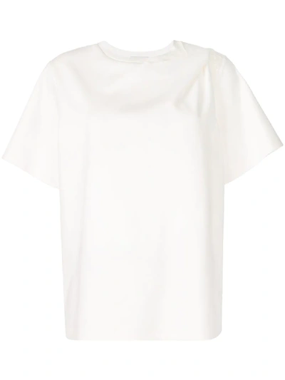 Shop Goen J Twisted-detail Blouse In White