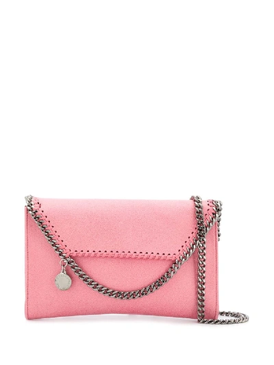Shop Stella Mccartney Mini Falabella Crossbody Bag In Pink