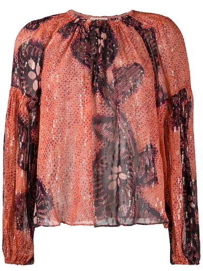 Shop Ulla Johnson Sanaya Long-sleeve Blouse In Pink