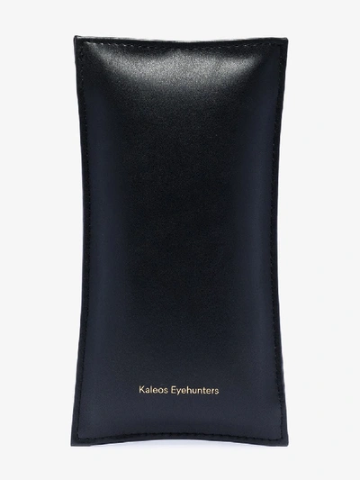 Shop Kaleos Blue Moran Round Sunglasses In Black