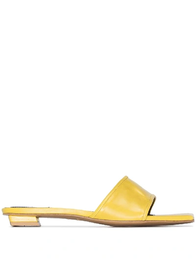 Shop Salondeju Volure Slip-on Sandals In Yellow