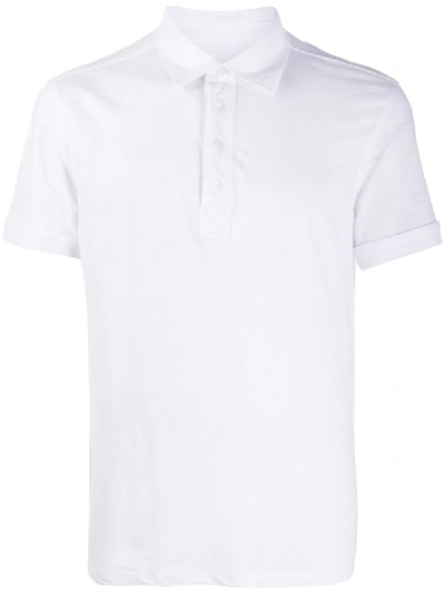 Shop Ermenegildo Zegna Short-sleeved Polo Shirt In White