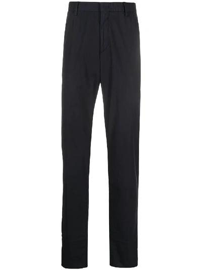 Shop Ermenegildo Zegna Straight-leg Chino Trousers In Blau