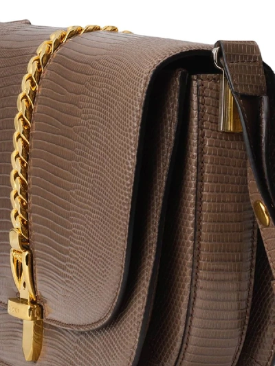 Shop Gucci Small Sylvie 1969 Shoulder Bag In Brown