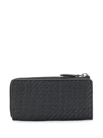 Shop Ermenegildo Zegna Pelletessuta™ Leather Continental Wallet In Black