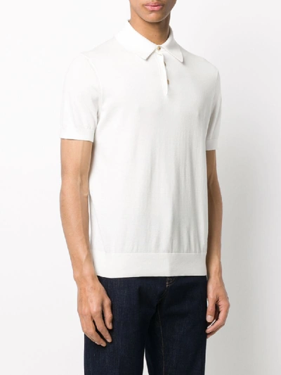 Shop Ermenegildo Zegna Short-sleeved Polo Shirt In White