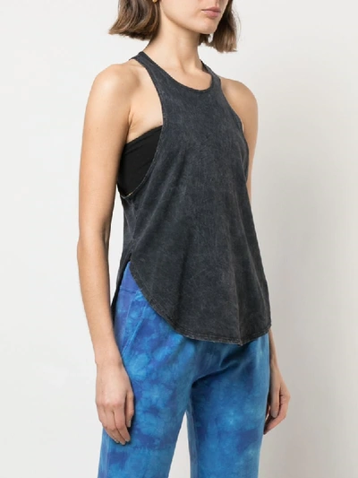 Shop Electric & Rose Cut-out Side Racerback Tank Top In Grey