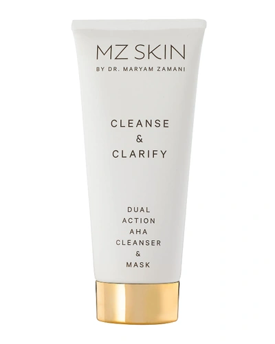 Mz Skin Cleanse And Clarify Dual Action Aha Cleanser And Mask, 3.4 Oz./ 100 ml