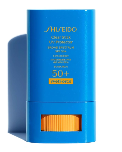 Shop Shiseido Clear Stick Uv Protector Broad Spectrum Spf 50+, 0.52 Oz./ 15 G