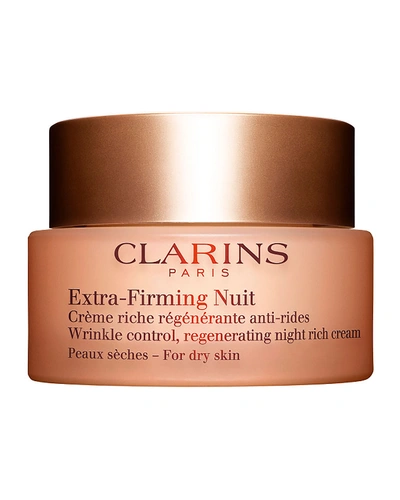 Shop Clarins Extra-firming Wrinkle Control Regenerating Night Cream - Dry Skin