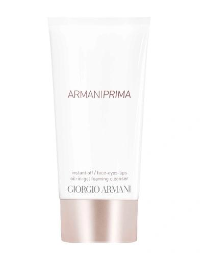 Shop Giorgio Armani Armani Prima Oil-in-gel Instant Off Face & Eyes & Lips Foaming Cleanser