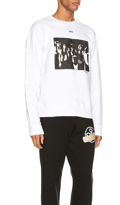 Shop Off-white Spray Painting Slim Crewneck In White & Black