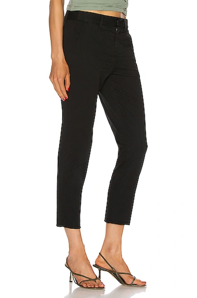 Nili Lotan East Hampton Stretch Cotton Twill Crop Pants In Jet Black