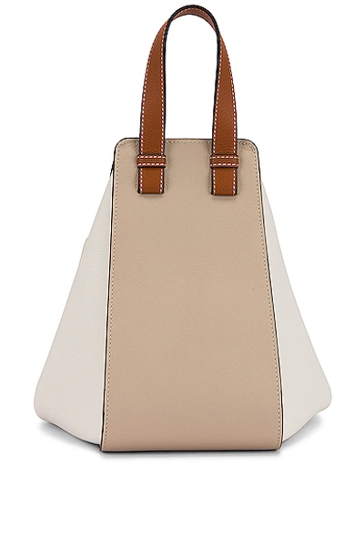 Shop Loewe Hammock Small Bag In Light Oat & Soft White