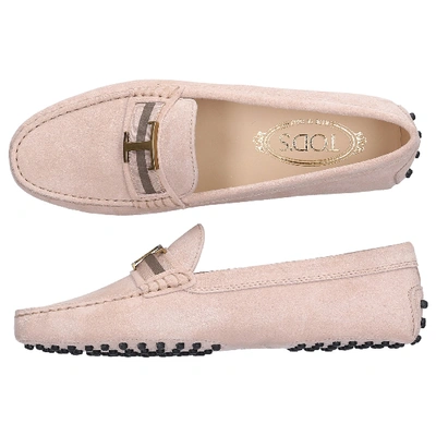 Shop Tod's Women Loafers Gommini In Beige