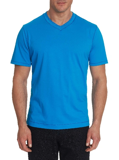 Shop Robert Graham Maxfield T-shirt In Turquoise