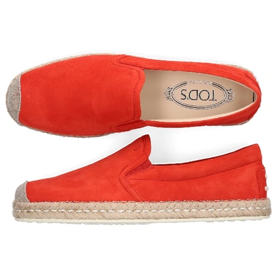 Shop Tod's Loafers W66 In Red