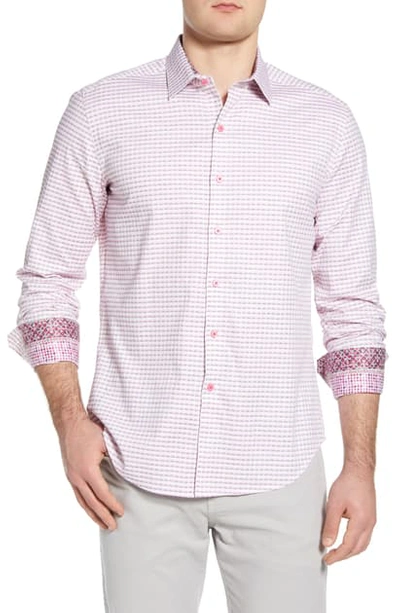 Shop Robert Graham Russell Check Button-up Shirt In Pink