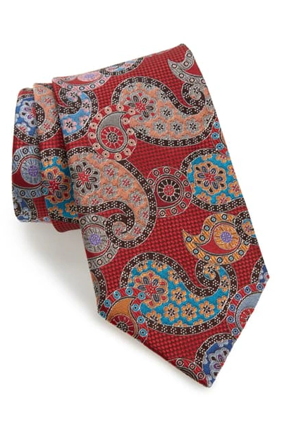 Shop Ermenegildo Zegna Ermenegildo Zenga Paisley Silk Tie In Red
