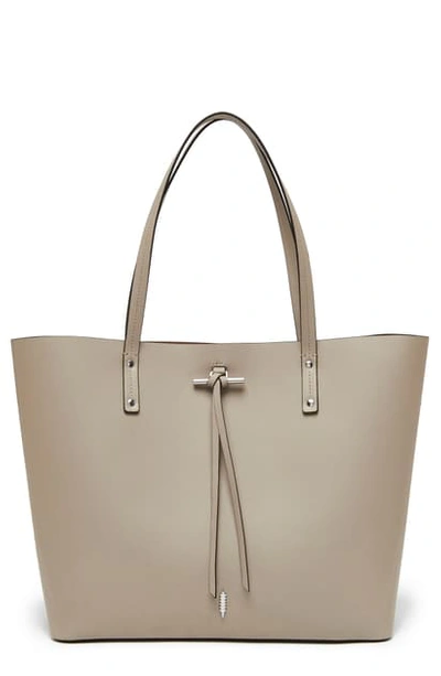 Shop Thacker Fran Leather Tote In Taupe