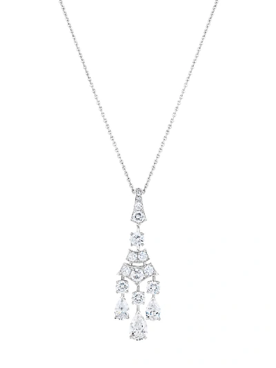 Shop De Beers 18kt White Gold Frost Diamond Pendant Necklace In Metallic