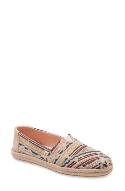 Shop Toms Alpargata Slip-on In Natural Woven Fabric
