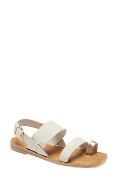 Shop Toms Freya Slingback Sandal In White Leather