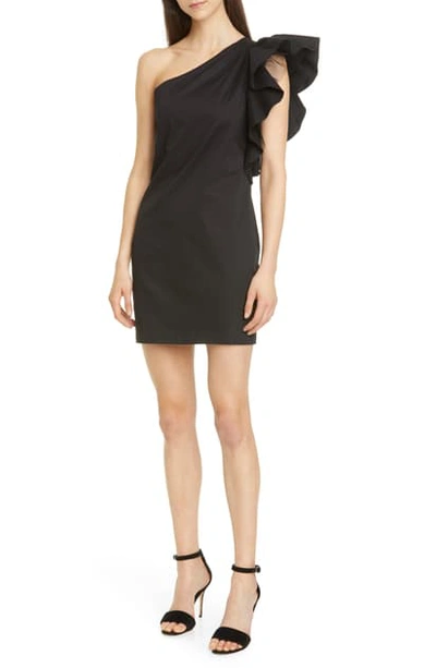 Shop Birgitte Herskind Taylor One-shoulder Dress In Black