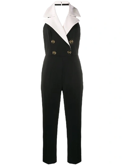 Shop Elisabetta Franchi Blazer Style Jumpsuit In Black