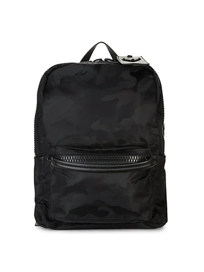 Shop Valentino Camouflage Backpack In Nero