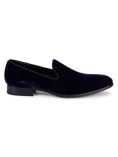 Shop To Boot New York Bolton Velvet Loafers In Blue