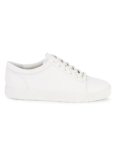 Shop Vince Belford Leather Sneakers In White