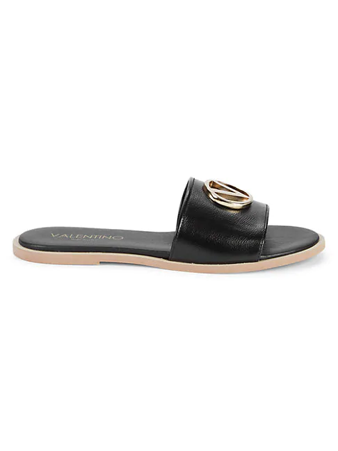 valentino leather slides