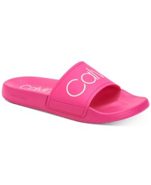 calvin klein flip flops pink