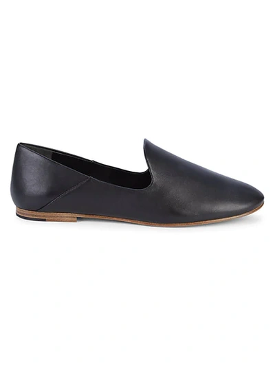 Shop Vince Marley Leather Loafers In Black