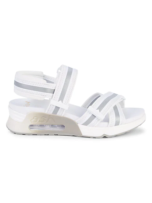 white walking sandals